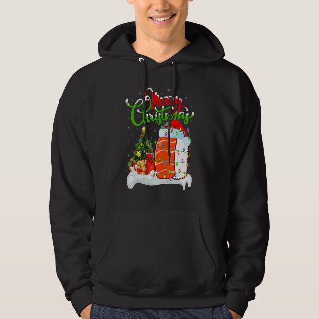 Sushi Food   Xmas Decorations Santa Sushi Christma Hoodie (Vorderseite)