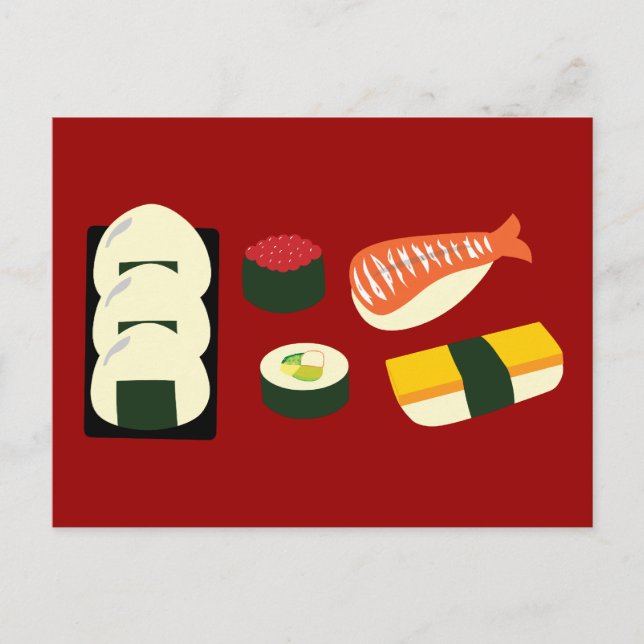 Sushi Fun Postkarte (Vorderseite)