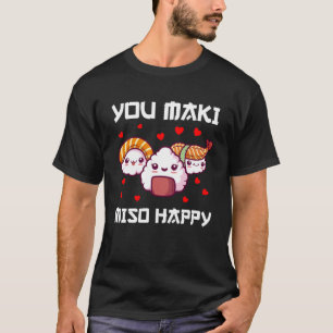 Sushi für Men Miso Maki Japan Wasabi Nigiri Fisch T-Shirt