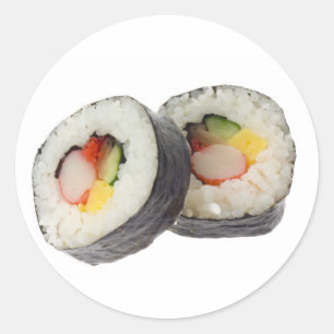 Sushi - Futomaki Runder Aufkleber