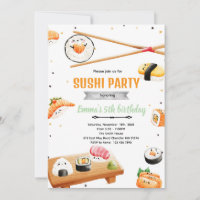 Sushi-Geburtstagskind-Party-Einladung