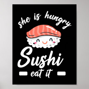 Sushi Geschenk für Kawaii Kinder Ladys Wasabi Food Poster