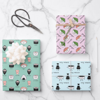Sushi Geschenkpapier Set