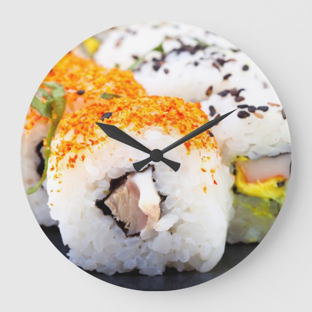 Sushi Große Wanduhr (Vorderseite)