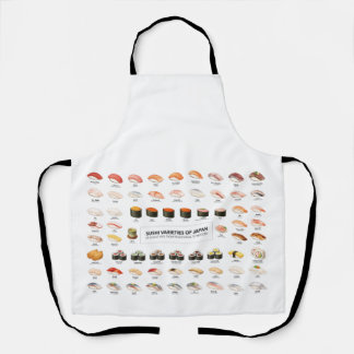 Sushi Guide Apron – Japanese Food Chart Schürze