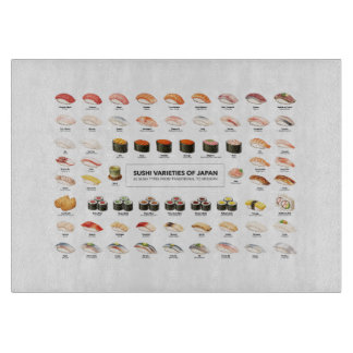 Sushi Guide Cutting Board – Japanese Food Chart Schneidebrett