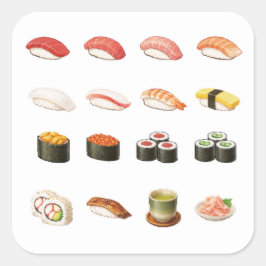 Sushi Guide Sticker – Japanese Food Chart Decal