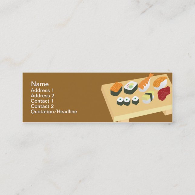 Sushi - Haut Mini Visitenkarte (Vorderseite)
