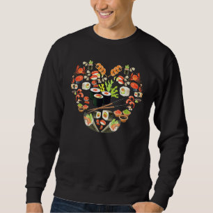 Sushi Heart Japanisches Lebensmittelherd Maki Sush Sweatshirt