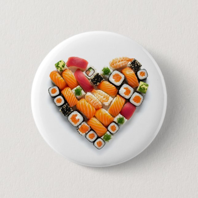 Sushi-Herz Button (Vorderseite)