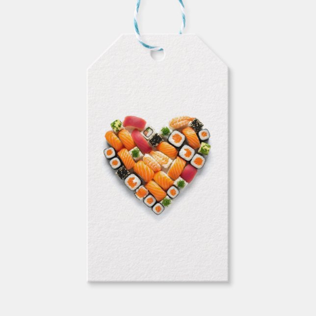 Sushi-Herz Geschenkanhänger (Vorderseite)