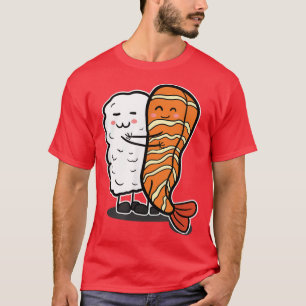 Sushi Hug einander Japan Sushi Liebhaber T-Shirt