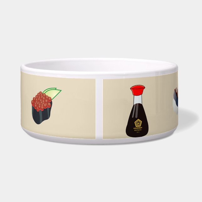 Sushi-Hundeschüssel Napf (Rückseite)