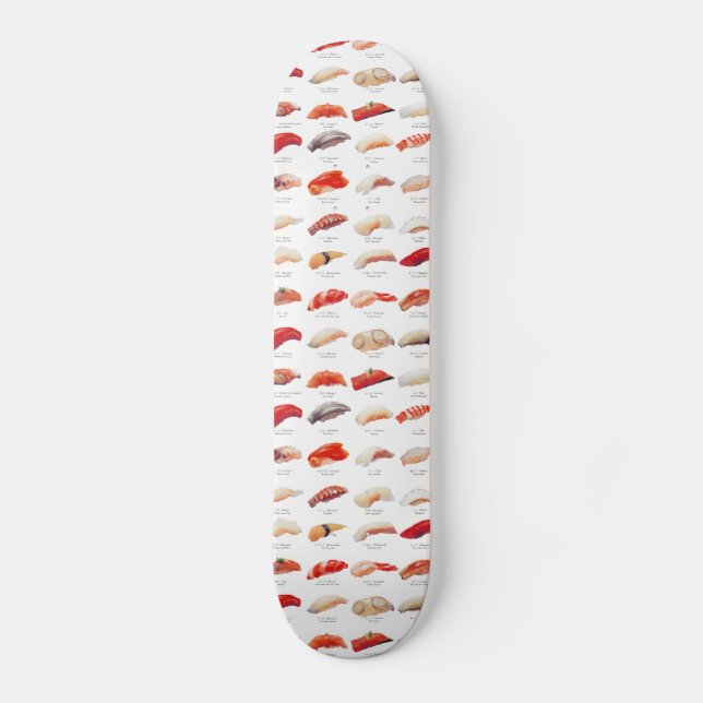 Sushi-Identifizierungs-Skateboard Skateboard (Vorderseite)