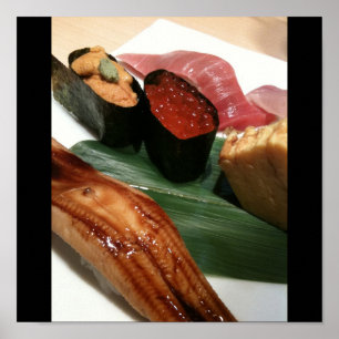 Sushi in Japan, Japanese Cuisine Poster