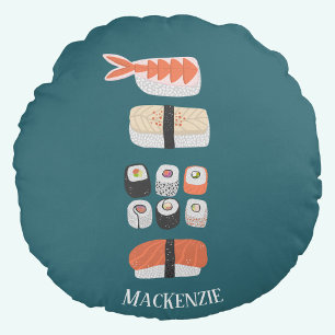 Sushi-Individuelle Name Rundes Kissen
