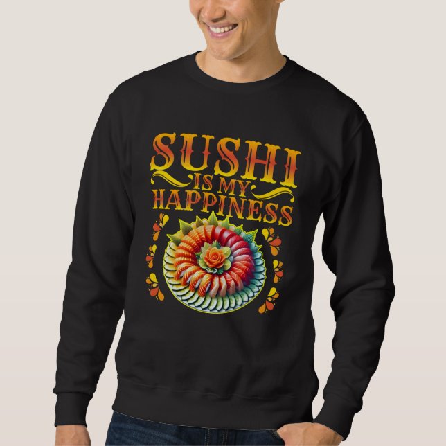 Sushi ist mein Glück Sweatshirt (Vorderseite)