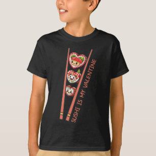 Sushi ist mein Niedliches Retroherz in Valentine T-Shirt