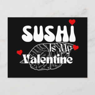 Sushi ist mein Valentine Postkarte