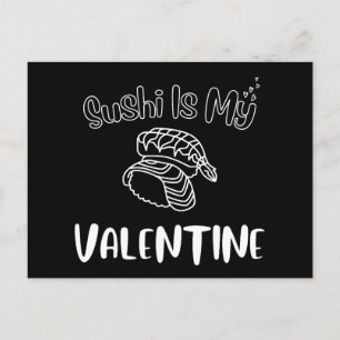 Sushi ist mein Valentine Postkarte