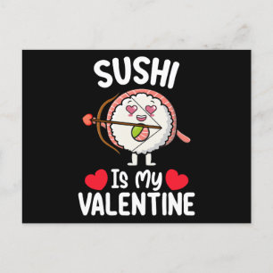 Sushi ist mein Valentinstag Funny japanisches Esse Postkarte