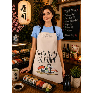 Sushi ist mein Valentinstag , Sushi Schürze