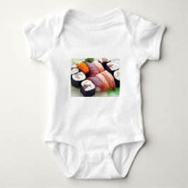 Sushi Japanese Asian Food Raw Sashimi Fresh Roll Baby Strampler