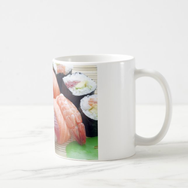 Sushi Japanese Asian Food Raw Sashimi Fresh Roll Kaffeetasse (Rechts)