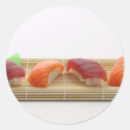 Sushi Japanisch Köstliches asiatisches Food Yummy Runder Aufkleber