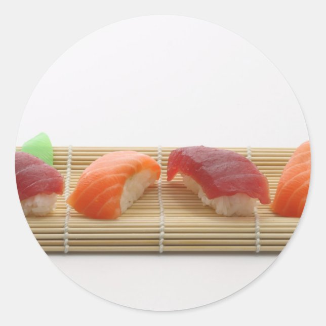 Sushi Japanisch Köstliches asiatisches Food Yummy Runder Aufkleber (Vorderseite)