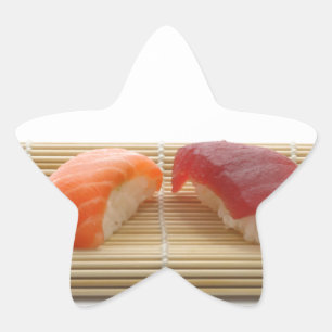 Sushi Japanisch Köstliches asiatisches Food Yummy Stern-Aufkleber