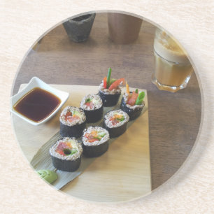 Sushi japanische Küche Leckeres Restaurant Mittage Getränkeuntersetzer