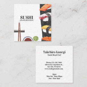 Sushi Japanische Lebensmittel Visitenkarte