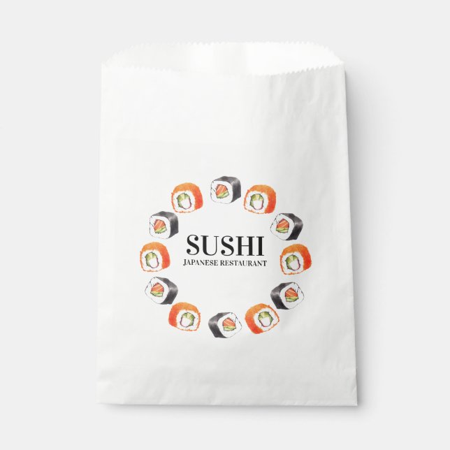 Sushi japanisches Essen Geschenktütchen (Vorderseite)
