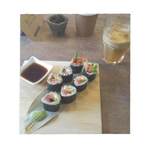 Sushi Japanisches Essen Leckeres Restaurant Mittag Notizblock
