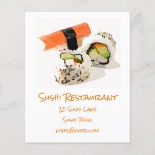 Sushi japanisches Restaurant Flyer
