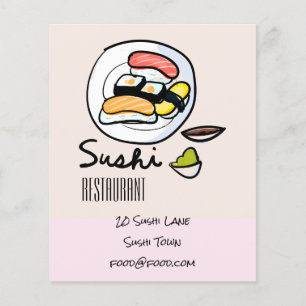 Sushi japanisches Restaurant Flyer