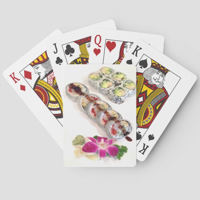 Sushi Kalifornien Rolls Spielkarten (Rückseite)