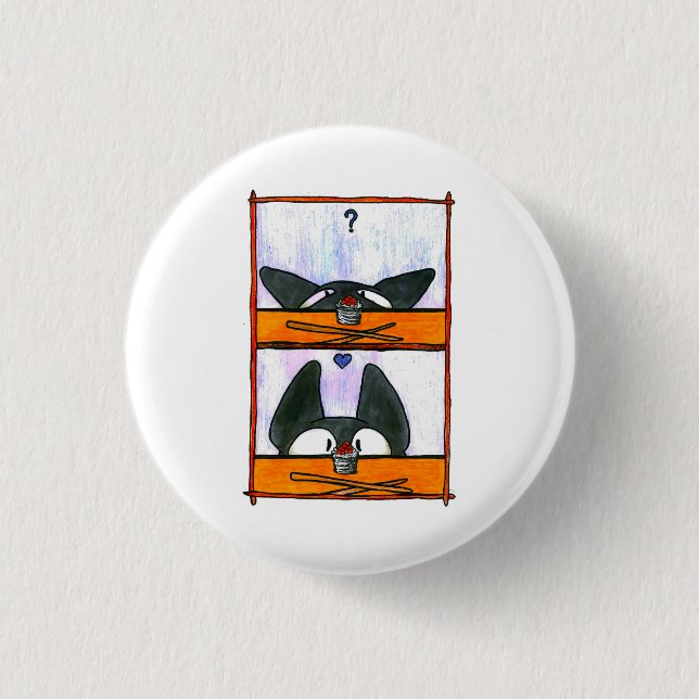 Sushi-Katze! Button (Vorderseite)