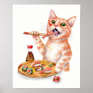 Sushi Katze Poster