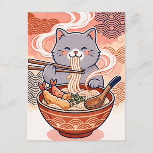 Sushi-Katze-Postkarte Postkarte