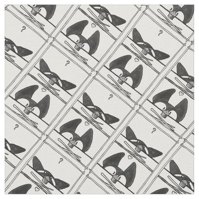 Sushi-Katze! Stoff (Nahaufnahme)