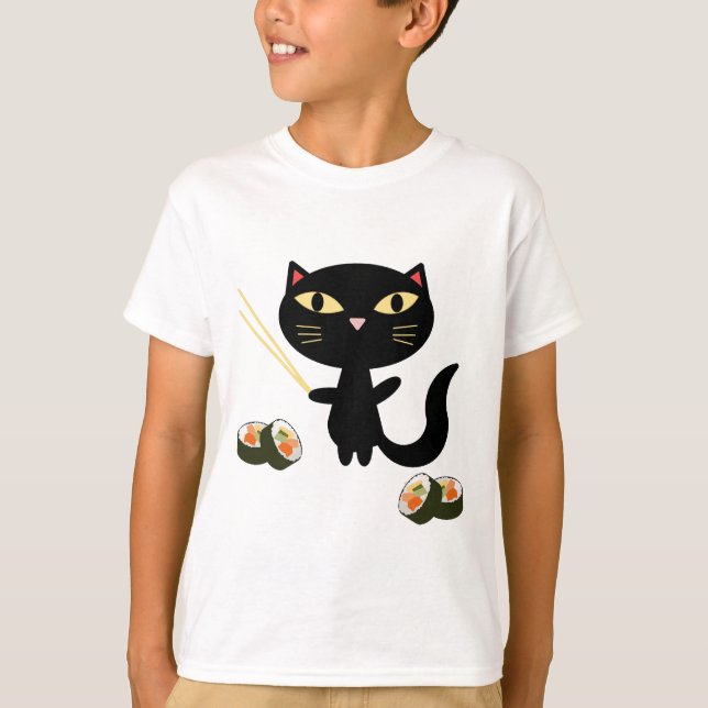 Sushi-Katze T-Shirt (Vorderseite)