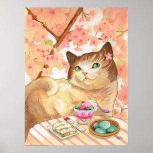 Sushi-Katzen-Nachtisch zuerst Poster
