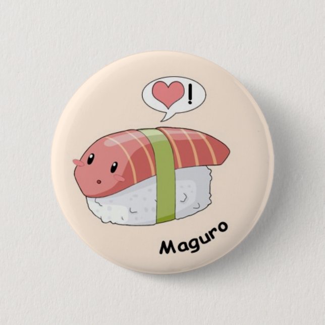 Sushi kawaii button (Vorderseite)
