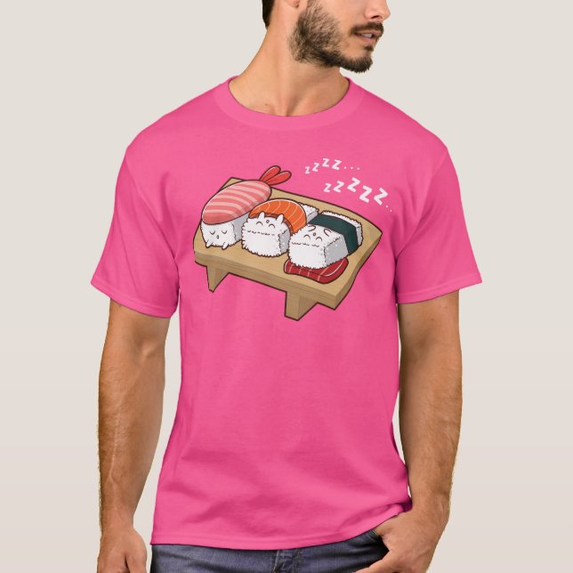 Sushi Kawaii Sleeping T-Shirt (Vorderseite)