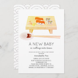 Sushi Kawaii Virtual Baby Shower Einladung
