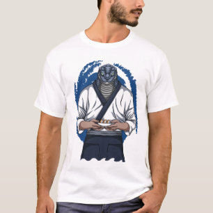 Sushi Koch Yuanti Moderne Weiße Kunst Farben T-Shirt