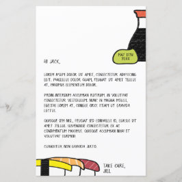 Sushi Letter | Niedlich & Fun Wasabi mit Datum Vor