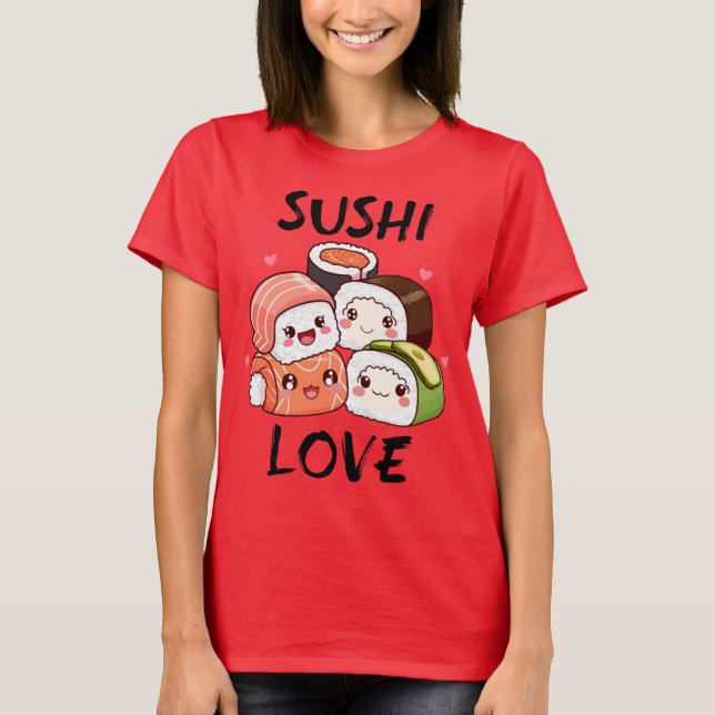 Sushi Liebe Shirt (Vorderseite)